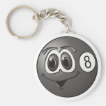 Eight Pool Ball Cartoon Key Chains