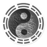 Eight Trigrams Yin Yang Embossed Dragon Sticker