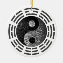 Eight Trigrams Yin Yang Embossed-Like Dragon Christmas Tree Ornaments