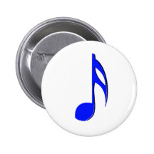 eighth note blue black musical buttons