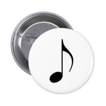 eighth note pinback buttons