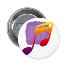 Eighth notes red yellow blue music design buttons
