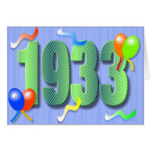 Eightieth Birthday 1933 Card