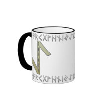Eihwaz Rune gold Coffee Mugs