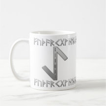 Eihwaz Rune grey Mugs