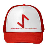 Eihwaz Rune red Trucker Hats