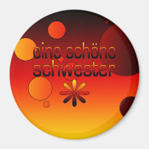 Eine Schöne Schwester Germany Flag Colours Pop Art Magnets