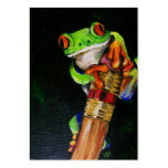Einstein the Red-Eyed Tree Frog ACEO Art Cards business cards