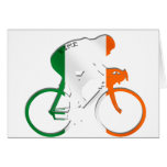 Eire Irish cycling flag of Ireland bicycle gear Greeting Cards