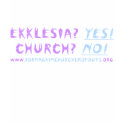 Ekklesia? YES! in amethyst/maya blue t-shirts