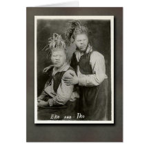Eko and Iko "Men from Mars" Circus Performers Card