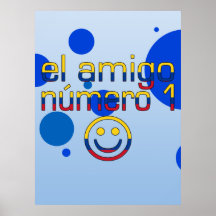 El Amigo Número 1 in Colombian Flag Colours 4 Boys Poster