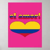 El Amor! - Love in Colombian Valentine's Day Poster