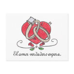El amor verdadero espera. post card