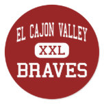 El Cajon Valley - Braves - High - El Cajon stickers