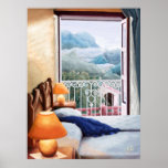 El cojín azul / The blue pillow. Poster