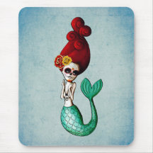 El Dia de Muertos Mermaid Mousepad