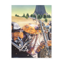 "El Diablo" Motorcycle in the Desert Watercolor Post Cards