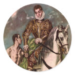 El Greco's Saint Martin and the Beggar, circa 1600 stickers