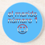 El Marido Número 1 in American Flag Colours Drink Coaster