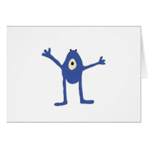 El monstruo quiere un abrazo - azul greeting cards