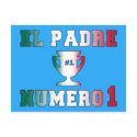 El Padre Número 1 #1 Dad in Spanish Father's Day postcards