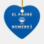 El Padre Número 1 - Number 1 Dad in Argentine Christmas Tree Ornament