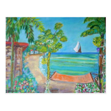 El Salvador Beach Painting - Postcard
