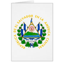 el salvador emblem greeting card