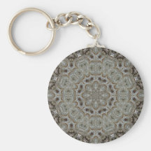 Elaborate Steampunk Mandala Key Chain