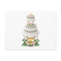 Elaborate Wedding Cake with Fountain postcards