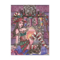 Elana - Christmas Witch Postcard