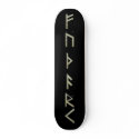 Elder Futhark Runes gold skateboards