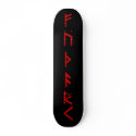 Elder Futhark Runes red skateboards