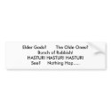Elder Gods bumper stickers