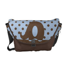 Ele-n-Friends Elephant Blue Courier Bag