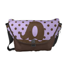 Ele-n-Friends Elephant Purple Messenger Bags