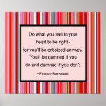 Eleanor Roosevelt Quote Poster posters