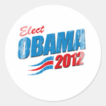 Elect Barack Obama Vintage.png Round Sticker
