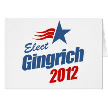 Elect Gingrich 2012 Card