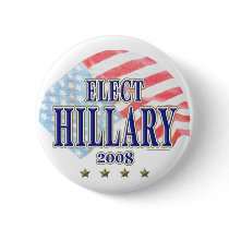 Elect Hillary 2008 Button 