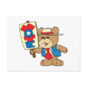 election VOTE teddy bear design postcards