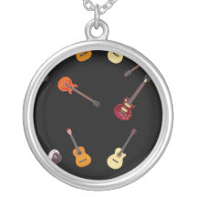 Electric & Acoustic Guitar Collage Pendants