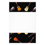 Electric & Acoustic Guitar Collage Personalised Stationery