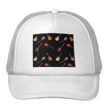 Electric & Acoustic Guitar Collage Trucker Hat