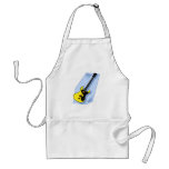 Electric Bass Graphic Yellow with blue back Apron