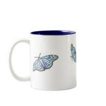 Electric Blue Monarch Butterfly Mug