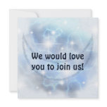 Electric Blue Upright Crescent invitations