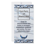 Electric Blue Upright Crescent photo cards