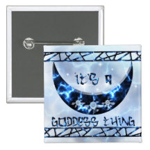 Electric Blue Upright Crescent Pin